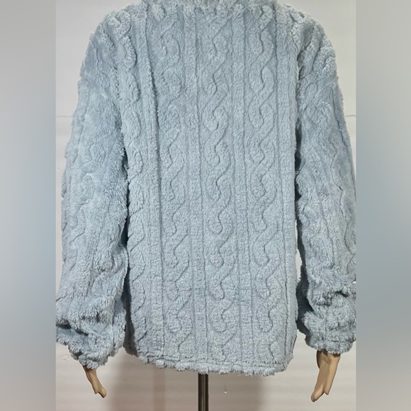 BRAND UNKNOWN 2 PIECE LAVENDER BLUE COZY PAJAMA SET SIZE LARGE - Picture 2 of 5